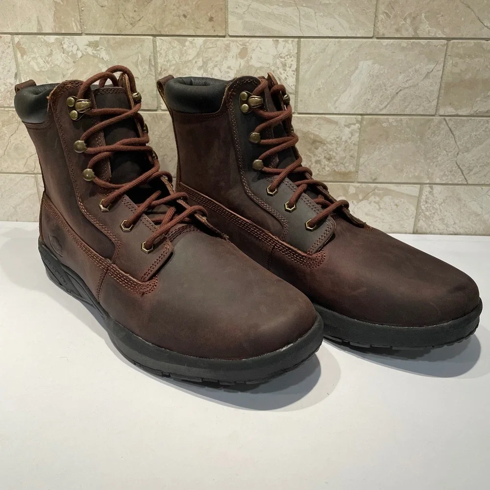 Dr. Comfort‎ Boss 9520 Mens Brown Leather Therapeutic Boots Size 14XW No insoles